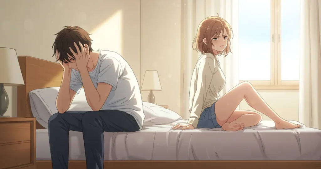 早漏の男性と不機嫌な女性